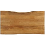 Dessus de table 110x60x2,5 cm bord vivant bois massif manguier Vidaxl Brun