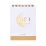 BJHSYNDR Calendrier de Bureau 20 * 15Cm 2021 Calendrier de Lune d'or Calendrier de Bobine Calendrier de Table de Bureau Dates décoration Rappel Quotidien Calendrier planificateur Organisateur