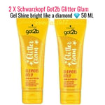 Schwarzkopf Got2b Glitter Glam Gel GOLD Shine bright like a diamond 2 X 50 ML 