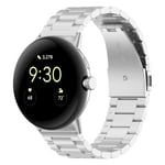 Ruostumattomasta teräksestä valmistettu kellohihna Google Pixel Watch 3:lle Hopea 41 mm