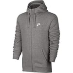 NIKE Men Men's Sportswear Hoodie Sweatshirt - Dark Grey Heather/Dark Grey Heather, M-T