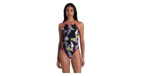 Maillot de bain femme arena tropical summer noir   orange