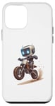 Coque pour iPhone 12 mini Dirt Bike Robot Design Garçon Fille Enfants Motocross Vélo Drôle