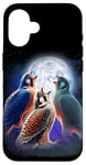 iPhone 16 3 Falcon Howling At The Moon Funny Hawk Bird Lover Birder Case