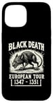 Coque pour iPhone 15 Black Death European Tour Plague Rat Histoire médiévale