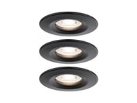 Paulmann Nova Mini, Innsunket Spotlight, Led, 4 W, 2700 K, 310 Lm, Sort