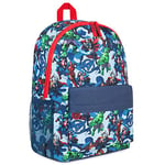 Marvel Sac à Dos Enfant Cartable Garcon Primaire CP Super Heros Avengers Spiderman (Bleu)