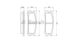 Bromsbelägg Bosch - Subaru - Outback, Legacy, Impreza, Svx