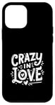 Coque pour iPhone 12 mini Cœur Crazy in Love pour s'amuser la Saint-Valentin