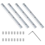 alwaiiz Groove Lot de 4 connecteurs profilés profilés en aluminium pour rainure en T de la série 4545, profilé extrudé en aluminium 10 mm (4545-4 pièces)