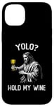 Coque pour iPhone 14 Plus YOLO Hold My Wine Funny Jesus Easter JK BRB Ressurection