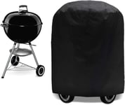 Housse Barbecue Bâche de Protection BBQ Couverture de Gril Anti-UV/Anti-l'eau/Anti-l'humidité Imperméable Extérieur Barbecue Grill Noir pour Weber, Holland, JennAir-75 x 70