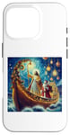 iPhone 16 Pro Christmas Voyage Jesus and Santa Illuminating the Night Case