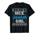 Nice Jewish Girl Funny Hanukkah Ugly Sweater Style Chanukah T-Shirt