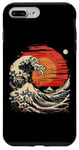 Coque pour iPhone 7 Plus/8 Plus Art japonais Grande vague Coucher de soleil Kanagawa Japon Esthétique