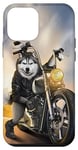 Coque pour iPhone 12 mini Husky Sibérien Chopper Moto