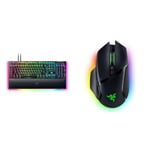 Razer BlackWidow V4 Pro - Clavier Gamer Mécanique Clavier AZERTY | Noir & Basilisk V3 Pro - Souris Gaming sans Fil Noir