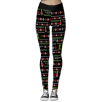 Dam Grinch Hög midja Jul Leggings Yoga Tight Xmas Gift B L