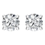 18ct White Gold 0.50ct Brilliant Cut Diamond Solitaire Stud Earrings