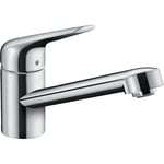 hansgrohe Focus M42 Mitigeur de cuisine 100, 1 jet, aspect acier inox, 71808800