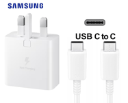 Official Genuine Samsung Galaxy A35 A15 15W Fast Charger & Cable White