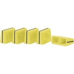 Reloop Fader Cap Set yellow - 5 Fader Caps, revêtement en caoutchouc pour une bonne prise en main, Compatible avec la plupart des mixeurs et contrôleurs de DJ, jaune