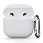 Silikonskal Med Karbinhake Apple AirPods 4 Vit