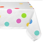 DII 100% Cotton, Machine Washable, Dinner, Summer & Picnic Tablecloth,60 x 84, Birthday Confetti, Seats 6 to 8 People