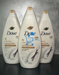 3 x 720ml Dove Caring Bath Body Wash MoisturisingCream Shea Butter  Warm Vanilla