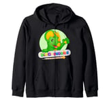 Cute Dinosaur Trey the Triceratops Dino-Buddies Dino-Stars Zip Hoodie