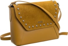 Rovicky Leather Box Messenger Bag Med Semsket Skinnklaff Dekorert Med Rhinestones!