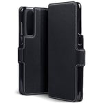 TERRAPIN Coque Huawei P30 Lite, Étui Housse en Cuir Ultra-Mince avec La Fonction Stand pour Huawei P30 Lite Étui - Noir