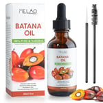 Batana Oil for Hair Growth, Natural Batana Oil Organic Cold Press, Repairs Damaged Hair, Eliminates Split Ends & Increases Shine, Prevents Hair Loss & Breakage for Men & Women, 60ml