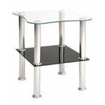 Table d'Appoint en Verre "Henia" 47cm Noir