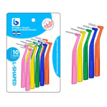 Angle Interdental Brushes – L Shape 10 Pack | Angled Interdental Brush Stick