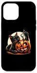 Coque pour iPhone 15 Plus Chat noir Costume d'Halloween Citrouille Pour Femme