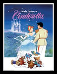 Cinderella Framed 30 x 40cm Print, MDF, Multi-Colour, 42 x 32 x 2.4 cm