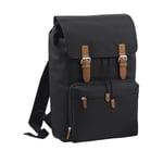 Bagbase Heritage Laptop Ryggsäck Väska (upp till 17 tum laptop) En Svart Black One Size