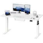 Devoko - Bureau assis debout Disponible pour bureau ou jeux table réglable en hauteur longueur 140cm × largeur 60cm blanc