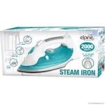 2000WATT ELECTRIC COMPACT STEAM SPRAY IRON STAINLESS STEEL SOLEPLATE SOFT HANDLE