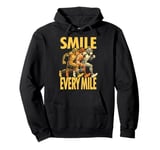 Smile Every Mile Funny Full Marathon Runner Monkey Running Pullover Hoodie