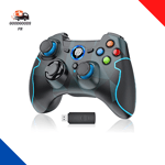 Manette Pc/Ps3/Steam Sans Fil  2.4G Manette De Jeu Avec Double Vibrations