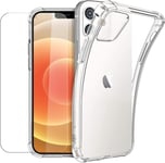 Coque antichoc pour iPhone 12 - 12 Pro (6,1") et Verre Trempé Film Protection Ec