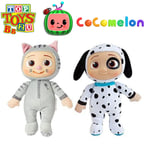 CoComelon JJ Kitty & Puppy Plush Stuffed Animal Toys, 2 Pack - 8" Plush 