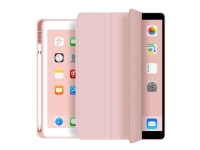 eSTUFF Pencil case - Skärmskydd för surfplatta - polyuretanläder, termoplastisk polyuretan (TPU) - rosa - 9.7 - för Apple 9.7-inch iPad (5:e generation, 6:e generation)