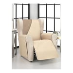 ECOMMERC3 Housse de Fauteuil 1 Place Relax Confort Maximum et Ajustement Complet - Housse pour Fauteuil 1 Place et Fauteuil Relax Couleur Beige/Cuir