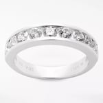 Mogul 18ct White Gold Round Brilliant Channel Set Diamond Eternity Ring, 1ct