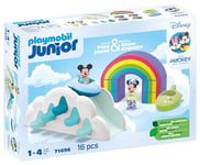 Playmobil 71696 Junior & Disney : Maison des Nuages de Mickey et Minnie - Comprend Un Arc-en-Ciel - Jouet fabriqué à partir de matière d'origine végétale - Dès 12 Mois