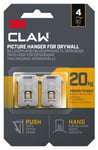 3M Claw Plasterboard Picture Hanger - 4 Pack