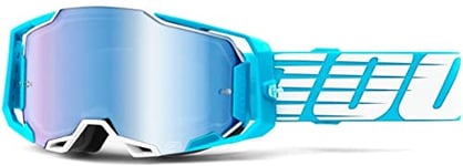 100% Motocross Brille Armega Anti Fog Verspiegelt, Oversized Sky - Hellblau, 50721, (5072125001)